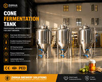 Fermenteur conique en acier inoxydable SUS304 de 100 L (1 BBL) avec enveloppe chauffante pour équipement de brassage artisanal de bière maison