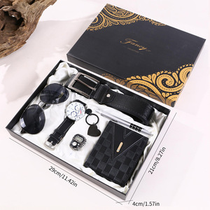 Fancy Collection Gift Set Watch Wallet Belt Sunglasses Business Gift <b>Box</b> For Men Father's Day <b>Present</b> - Product Image 2