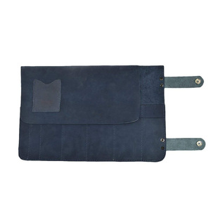 Crazy Horse Genuine Leather Hairdressing <b>Tool</b> Case, Scissors <b>Tool</b> <b>Bag</b>, Foldable Storage <b>Roll</b> - Product Image 5