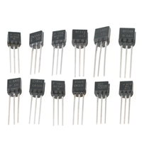 480PCS Transistors à diode TO-92 PNP NPN en silicium, 24 spécifications de haute et basse fréquence, 20 pièces chacune