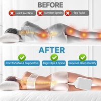 Oreiller de genou pour dormeurs latéraux Coussin de jambe en mousse à mémoire de forme pour dormir sur le côté