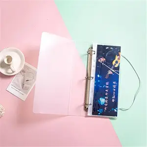 Clear Plastic Cover 3 Rings Collect Book Kpop Banner Slogan Binder