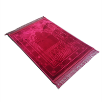 Tapis de prière islamique musulman tufté lavable à poils longs, nouveau design, en promotion pour la maison