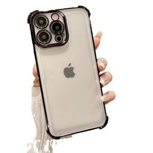 Không thấm nước Electroplated khung vàng TPU trường hợp điện thoại cho Iphone 15 cộng với 14 13 12 Pro Max Oppo RENO không dây đứng phong cách - Product Image 3