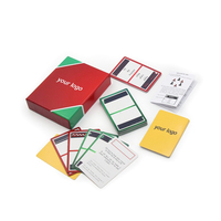 Nouveaux produits différents plateau de jeu de conception avant jeux de société personnalisés ensemble jeu de cartes de question avec boîte à couvercle supérieur
