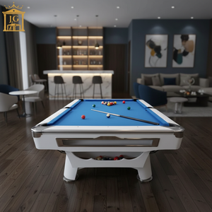 Table de billard de luxe 9 pieds en bois massif et ardoise avec système de retour de billes de qualité tournoi - Product Image 5