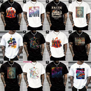 专业制造商最畅销男士夏季休闲个性t恤100% 有机棉特色有趣卡通 - Product Image 4