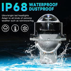 Phare antibrouillard LED K101 70W 3 pouces, faisceau simple/double H4 6500K, étanche, faisceau Hi/Lo, lentille de projecteur laser Bi-LED, ajustement universel 16000 - Product Image 4