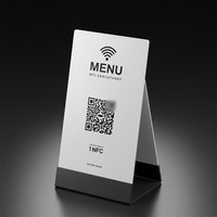 Custom PVC Smart Card Programmable for Shop Restaurant Social Media YouTube TikTok Google Review Card QR Code Display NFC Stand