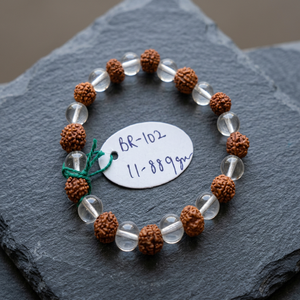 High Quality Natural Rudraksha Beaded <b>Bracelet</b> Men Women Religious Mala Yoga Meditation <b>Healing</b> Spiritual Energy Stone Gift - Product Image 3