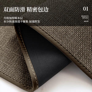 Tapete ovalado de lino premium para silla, antideslizante, protección para el suelo del escritorio de oficina, para sillas giratorias de computadora - Product Image 4