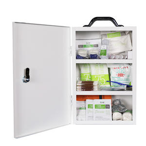 Botiquín de Primeros Auxilios Portátil de Acero para Laboratorio, Hogar u Oficina, Botiquín de Emergencia para Montar en la Pared - Product Image 5