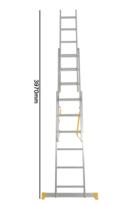 Thang nhôm mở rộng ba tầng, thang tầm dài có thể điều chỉnh để bảo trì hộ gia đình và công nghiệp cao - Product Image 3