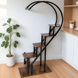 Support de plantes sur pied en forme de cœur, à plusieurs niveaux, en fer forgé, pour intérieur, extérieur, balcon, salon, étagère de support durable - Product Image 2
