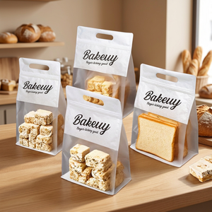 Sachet Doypack Transparent Qualité Alimentaire avec Poignée Thermocollée pour Emballage de Pain, Desserts et Snacks - Product Image 2