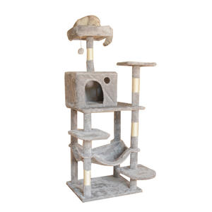 Disesuaikan kucing kayu besar memanjat bingkai penghemat ruang kucing berdiri sarang pohon untuk ruang kecil terintegrasi kucing <span class=keywords><strong>Scratcher</strong></span> - Product Image 5