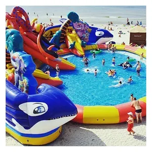 Hoge Kwaliteit Outdoor Kids Speelgoed Accessoires Glijbanen Opblaasbare Zwembad Waterpark Te Koop