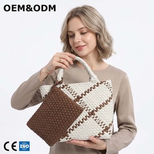 Bolso Tote Grande <span class=keywords><strong>de</strong></span> Nylon Tejido a Mano 3155, Bolso <span class=keywords><strong>de</strong></span> Hombro <span class=keywords><strong>de</strong></span> Lujo Estilo Boho Chic <span class=keywords><strong>para</strong></span> Playa, Verano, Viajes, Compras y Uso Diario <span class=keywords><strong>para</strong></span> Mujer - Product Image 1