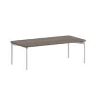 Table Basse de Bureau Moderne 1200x600mm en Panneau de Particules de Mélamine Durable, Pieds Métalliques Écologiques, Table Commerciale Personnalisable