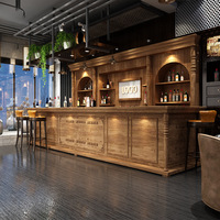 Comptoir de bar de style européen rétro, café, restaurant, coin, arc, comptoir de bar à eau, comptoir de caisse, réception, salon de thé au lait
