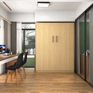 Letto a Scomparsa Salvaspazio Pieghevole con Finitura Legno per Piccola Camera da Letto o Appartamento - Product Image 2