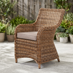 Modern Sustainable Natural Rattan Dining Chair with High Density Foam Cushion for Wholesale Home Furniture - Product Image 2
