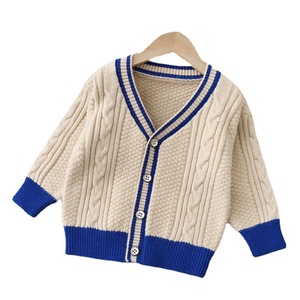 Cardigan pour enfants à manches longues, couleur unie, tricot, vêtements pour bébé, chandails chauds pour filles - Product Image 5