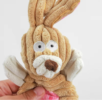 Jouet en peluche pour chien populaire et très vendu, mignon, interactif et couineur, au design moderne et tendance, en velours côtelé, avec motif classique de souris et de lapin de dessin animé