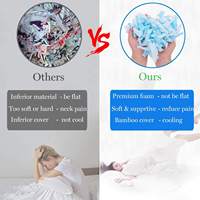 Oreiller de cou Confidence in Textiles, oreillers de lit rafraîchissants, rembourrés en fibres déchiquetées, mousse à mémoire de forme en bambou, oreillers de lit pour dormir