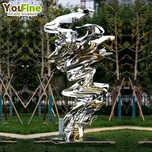 Garden Art Metal Sculptures Large Size Modern Outdoor Garden Stainless Steel Metal Art Decor Sculpture Wind For Sale