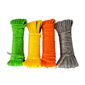 UHMWPE Fiber Recovery Ring Synthetic Winch Rope With Hook Off Road Towing Rope For 4wd