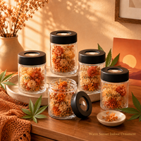 Pot de conservation en verre transparent 2oz 3oz 4oz, bocal en verre avec couvercle à vis et fenêtre de visualisation noire pour épices, fleurs séchées, aliments secs