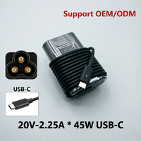 Adaptateur d'alimentation pour ordinateur portable 45W PD3.1 Type-C 20V 2.25A ignifuge pour