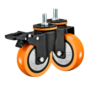 2.5 ''3 '4' 5 'Rodízios Industriais de Borracha/PU/TPR/PP Rodas Anti-Emaranhado Design para Carrinhos de Mão Máquinas - Product Image 2