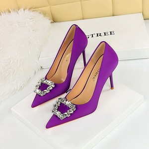 Zapatos de Mujer a la Moda, Tacones Ultra Altos, Tacones Finos, Hebillas de Metal con Pedrería, Zapatos de Una Sola Pieza, Tacones Altos para Mujer - Product Image 6