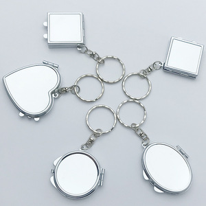Wholesale Double-sided Metal Makeup Mirror with Key Chain Handmade Epoxy Mirror