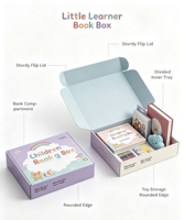 Boîte cadeau rigide artisanale écologique Morandi pour enfants, pour livres illustrés et papeterie - Personnalisable