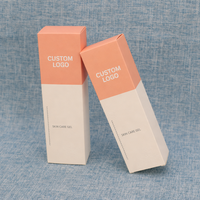 Boîte cosmétique en carton blanc personnalisée avec logo, pliable, emballage en papier pour soins de la peau, sérum, crème pour le visage