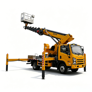 Camión de Trabajo Aéreo JAC de 22m, 24m, 26m, con Capacidad de Carga de 200 kg, Plataforma Elevadora Hidráulica con Estabilizadores Tipo H - Product Image 1