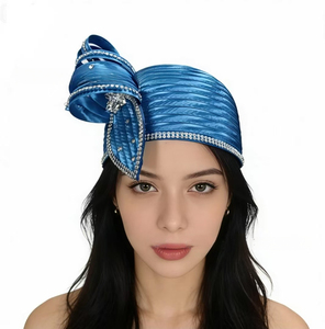 Nouveau chapeau en tissu avec nœud papillon et diamants au centre, style vintage, Fascinator, chapeaux pour les fêtes du thé, pour robes de mariée et banquets - Product Image 5