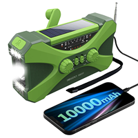 Radio d'urgence 2000mAh en matériau résistant aux chutes de qualité militaire, structure scellée, étanche et anti-poussière, générateur à manivelle