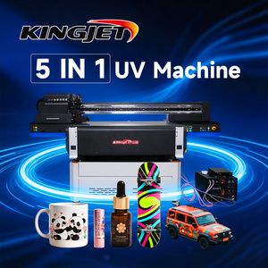 เครื่องพิมพ์ยูวีแบบแท่นราบ ใช้หมึกแบบ Light Ink ขนาด A3 เครื่องพิมพ์ยูวีแบบ LED สำหรับขวดน้ำ พร้อมหลอดไฟสำหรับอบแห้ง เครื่องพิมพ์ยูวี - Product Image 1