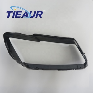Copriobiettivo faro TIEAUR copri fari bordo nero trasparente faro auto in vetro copriobiettivo per <span class=keywords><strong>Q5</strong></span> 2013-2017 anno - Product Image 4