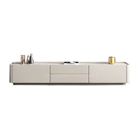 Meuble TV de luxe Meuble TV Unité de télévision Table basse en ardoise blanche Table à thé