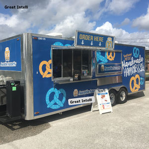 Remorque alimentaire entièrement équipée à prix avantageux, chariot de boulangerie mobile, kiosque rapide, camion de restauration, snack, chips, hot-dogs, café, personnalisable - Product Image 2