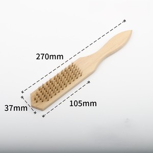 <span class=keywords><strong>Brosse</strong></span> métallique en <span class=keywords><strong>laiton</strong></span> <span class=keywords><strong>de</strong></span> 270 mm avec manche en bois, <span class=keywords><strong>brosse</strong></span> <span class=keywords><strong>de</strong></span> polissage pour le traitement du métal, du bois, <span class=keywords><strong>de</strong></span> l'acier, l'élimination <span class=keywords><strong>de</strong></span> la rouille - Product Image 3