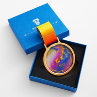 Trophée personnalisé en cristal vierge avec ruban pour Marathon, Football, Taekwondo, Gymnastique