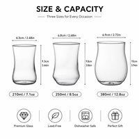 Tasses à café glacé en verre borosilicate transparent de haute qualité, personnalisables avec logo, 7oz, 8oz, 12oz, pour boissons froides, lait, soda, latte