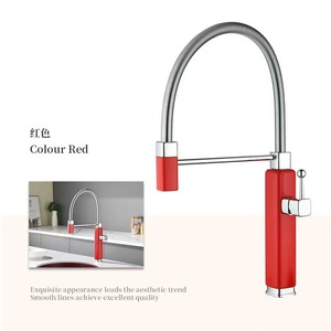 Modern Pull Out Kitchen Faucet Single Handle Deck <b>Mounted</b> Ceramic Valve White Color - Product Image 3