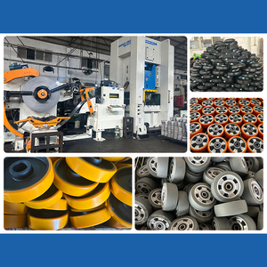 Rueda giratoria VIMA 4 en 1 de 100 mm gris TPR con soporte para carrito, muebles, freno total roscado, rueda médica para cama - Product Image 5